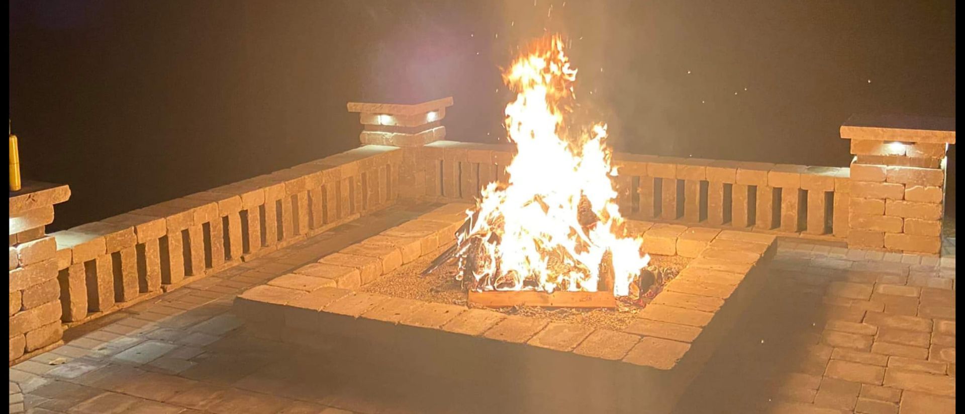 Custom firepit installation service.