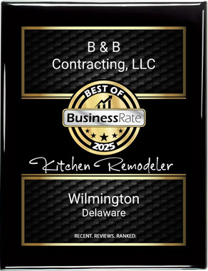 An award plaque for B & B Contracting, LLC, named An award plaque for B & B Contracting, LLC, named