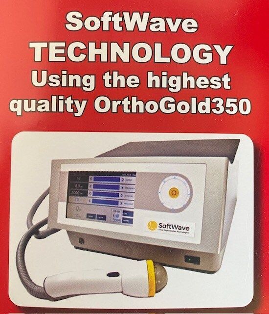 An ad for softwave technology using the highest quality orthogold350