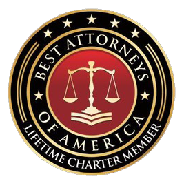 A seal that says best attorneys of america lifetime charter member