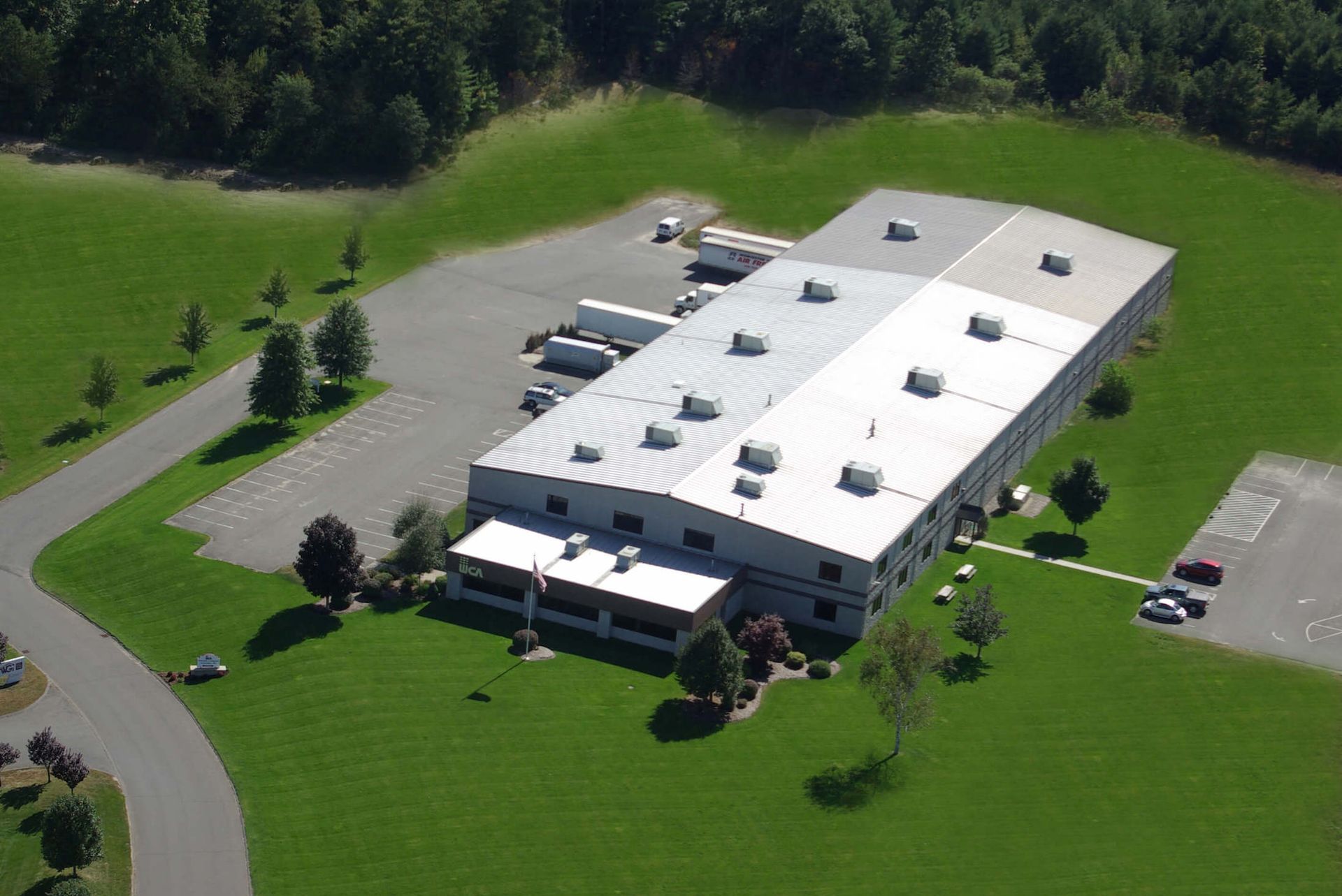 Aerial view of the WCA headquarters campus