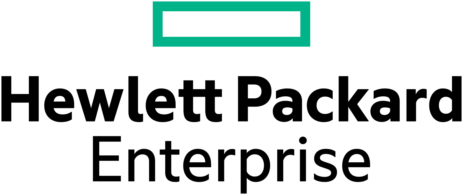 The logo for hewlett packard enterprise is black and green on a white background.