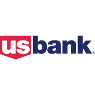 The logo for us bank is a red and blue logo with a red shield.