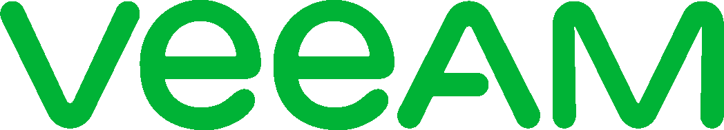 The word veeam is written in green on a white background