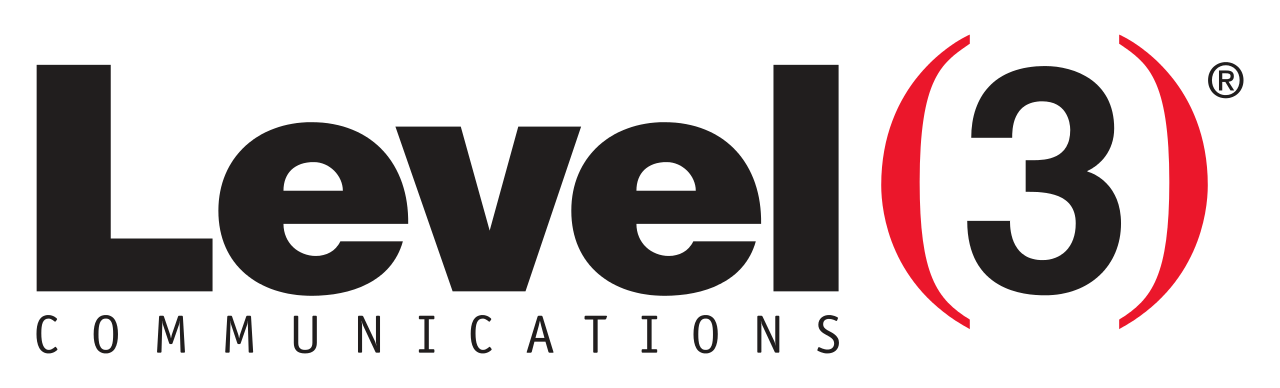 A black and red logo for level 3 communications