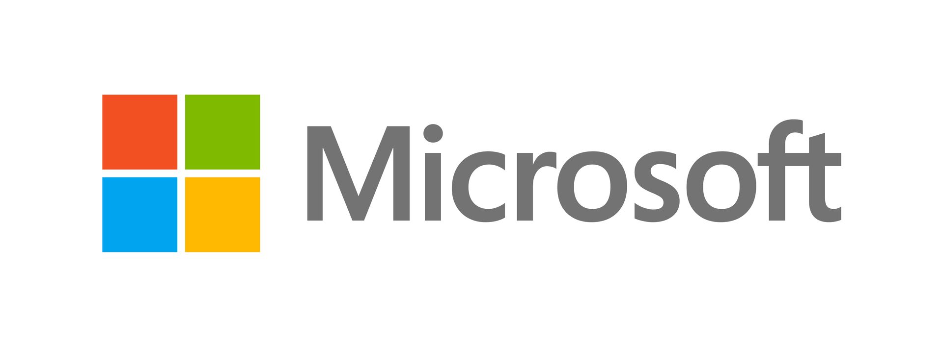 The microsoft logo is on a white background.