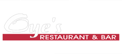 Cyrus Restaurant & Bar logo in white and red with cursive text and a red banner
