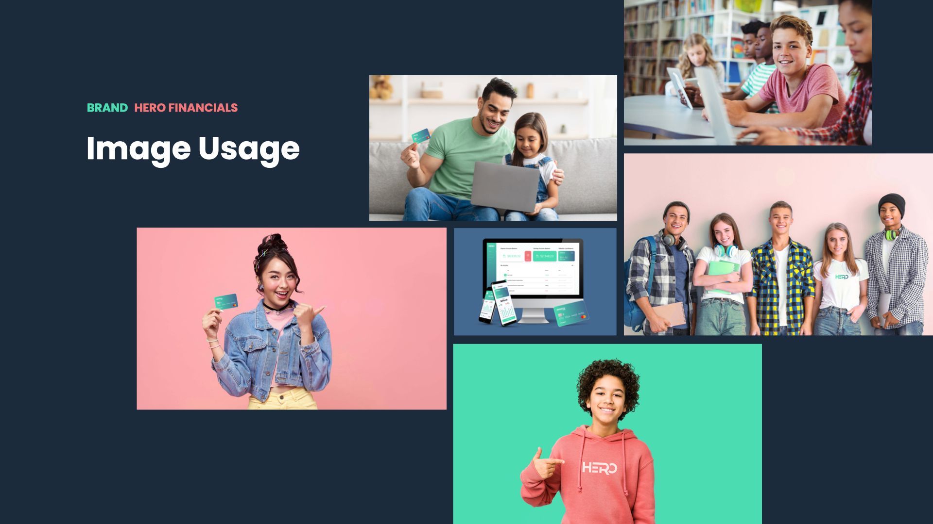 Collage of diverse people using laptops and gadgets on colorful backgrounds with “Image Usage” text