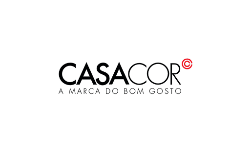 CASACOR logo on a white background with the tagline “A marca do bom gosto”