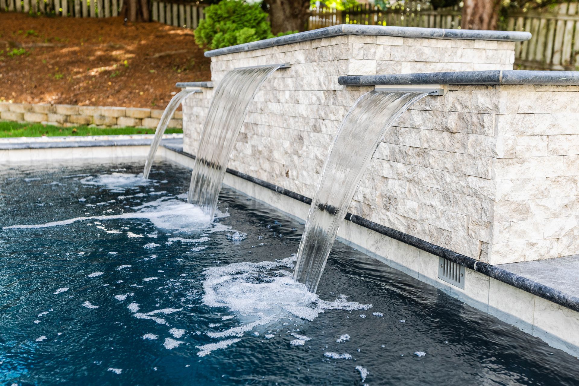 Completed gunite pool project