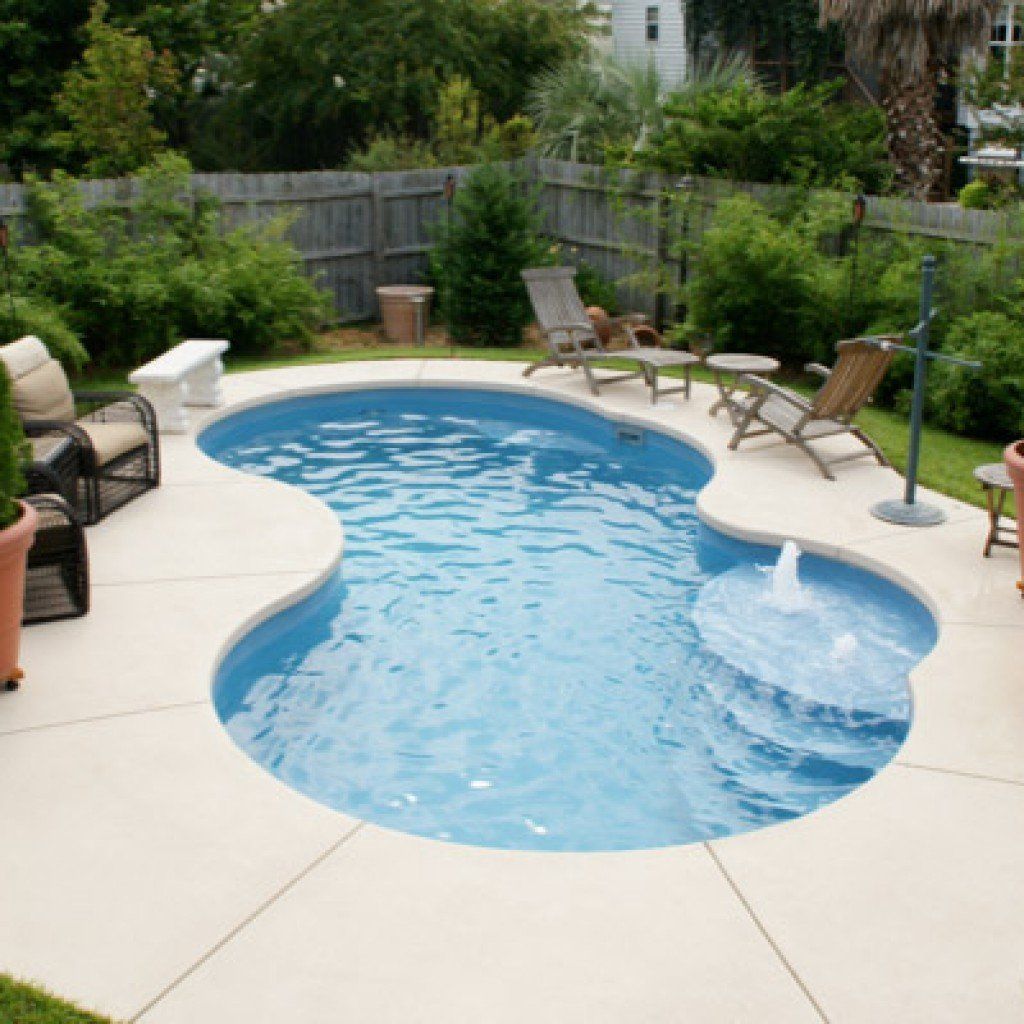 Colored gel coat fiberglass pool by Aqua Blue Pools
