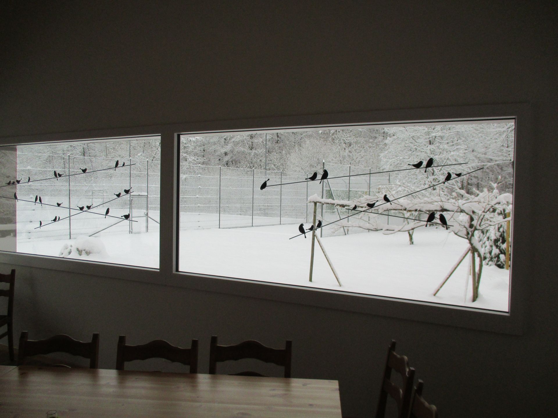 Clubhaus im Winter von Innen