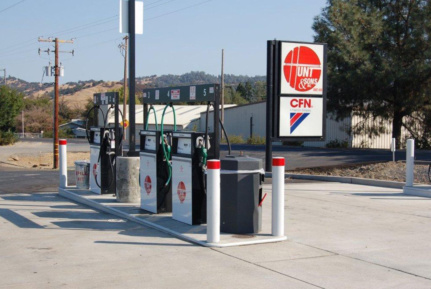 A gas station with a sign that says cfn. A gas station with a sign that says cfn.
