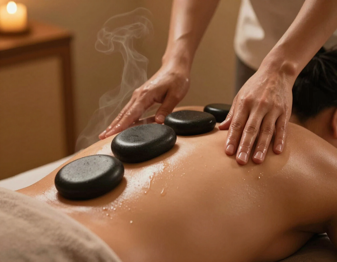 Masaje con piedras calientes en Star Body Narvarte