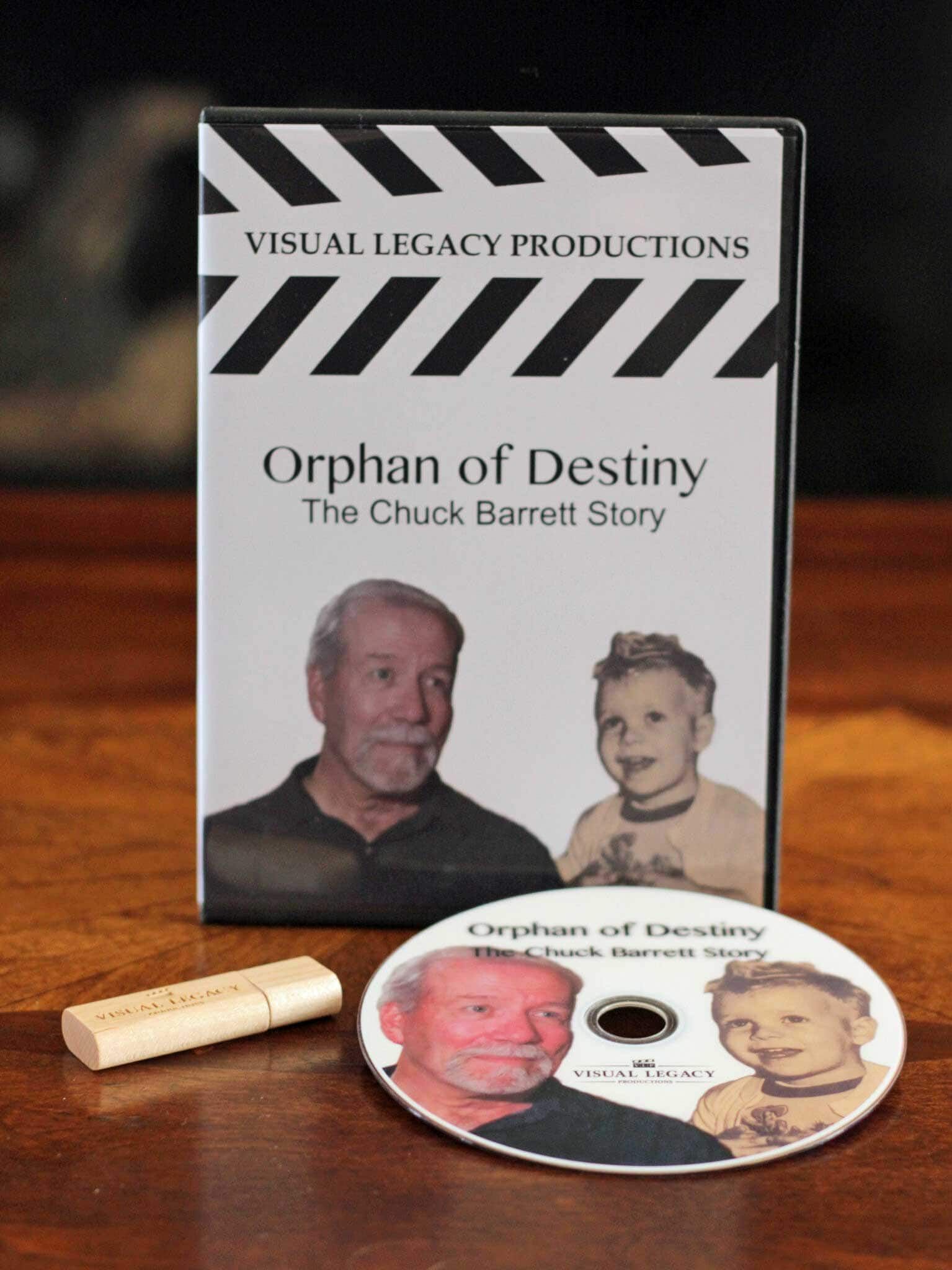 An orphan of destiny dvd sits on a wooden table