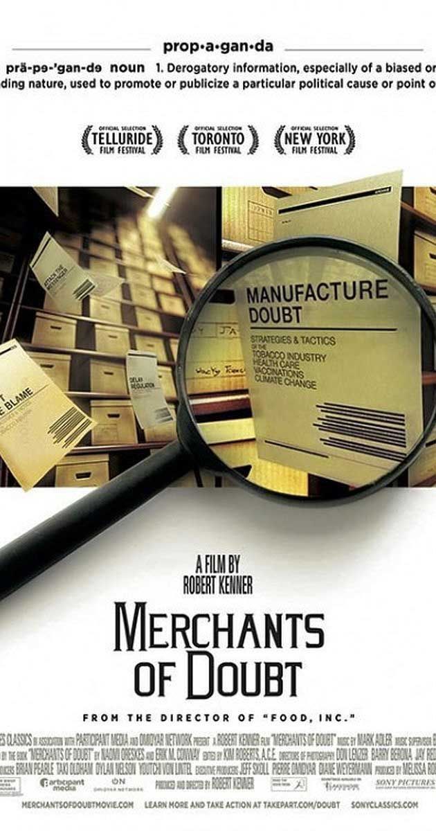 A movie poster for the movie merchants of doubt