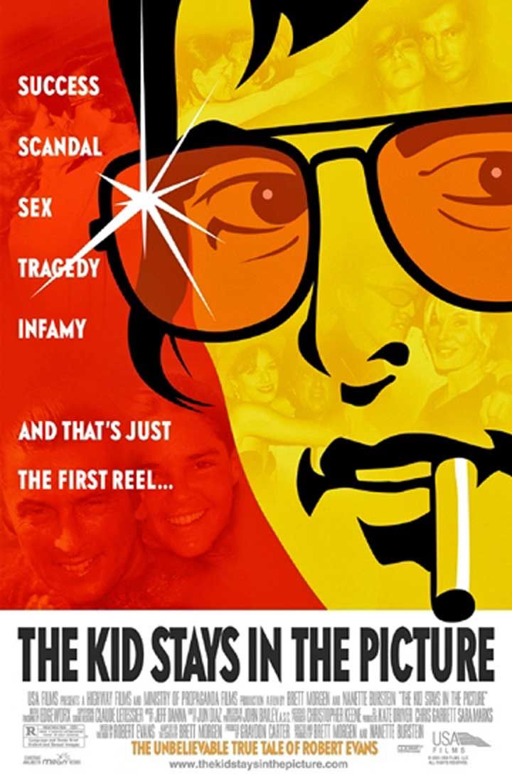 A movie poster for the kid stays in the picture