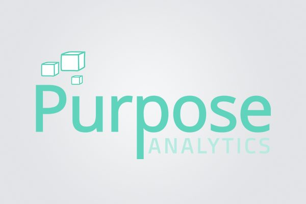 A logo for a company called purpose analytics