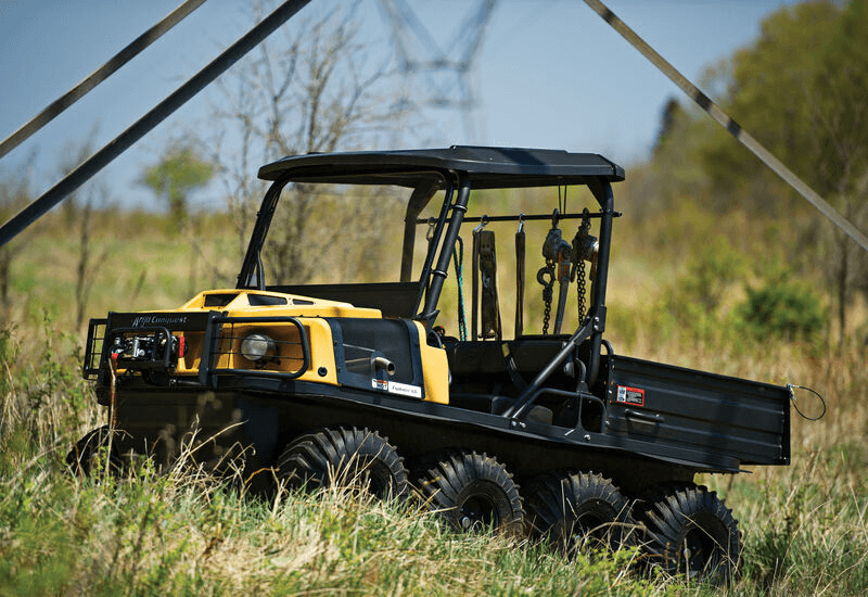 Argo Conquest Pro with roll-over protection structures.