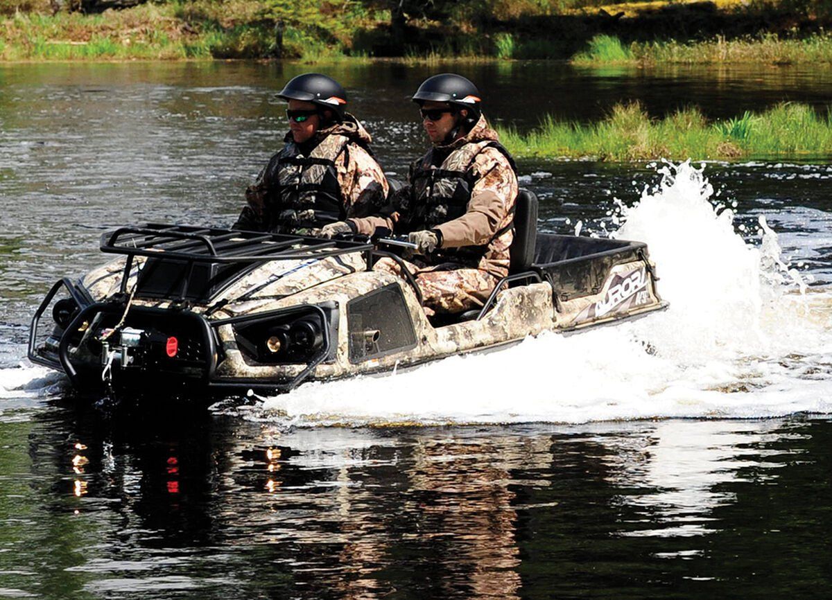 Argo Conquest XTV in travelling water.
