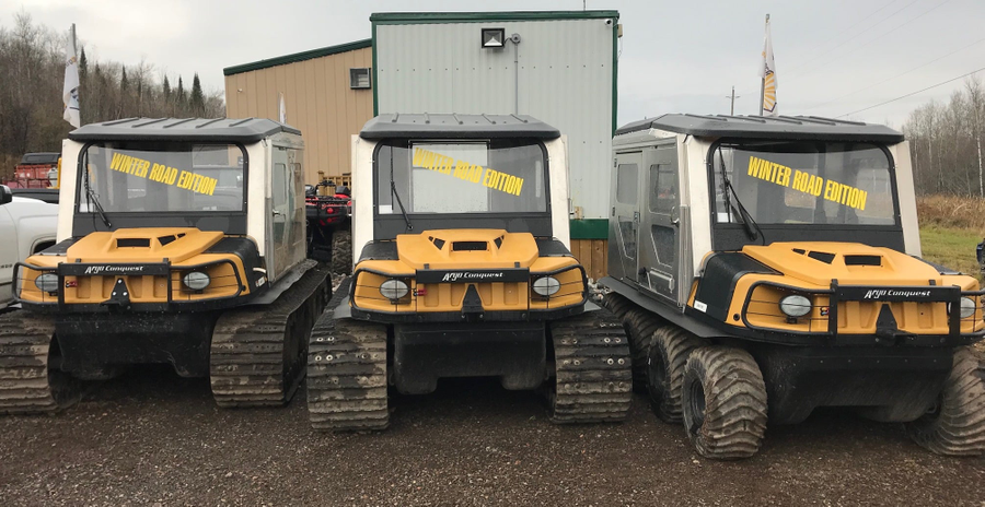 Argo winter road edition to keep crews cold while working outdoors.