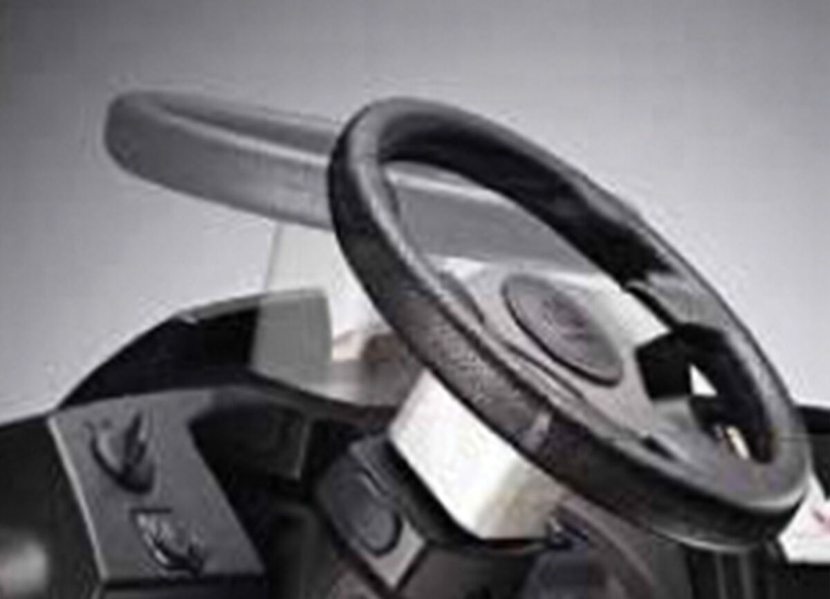 Steering wheel in black and silver on the side by side ATV.