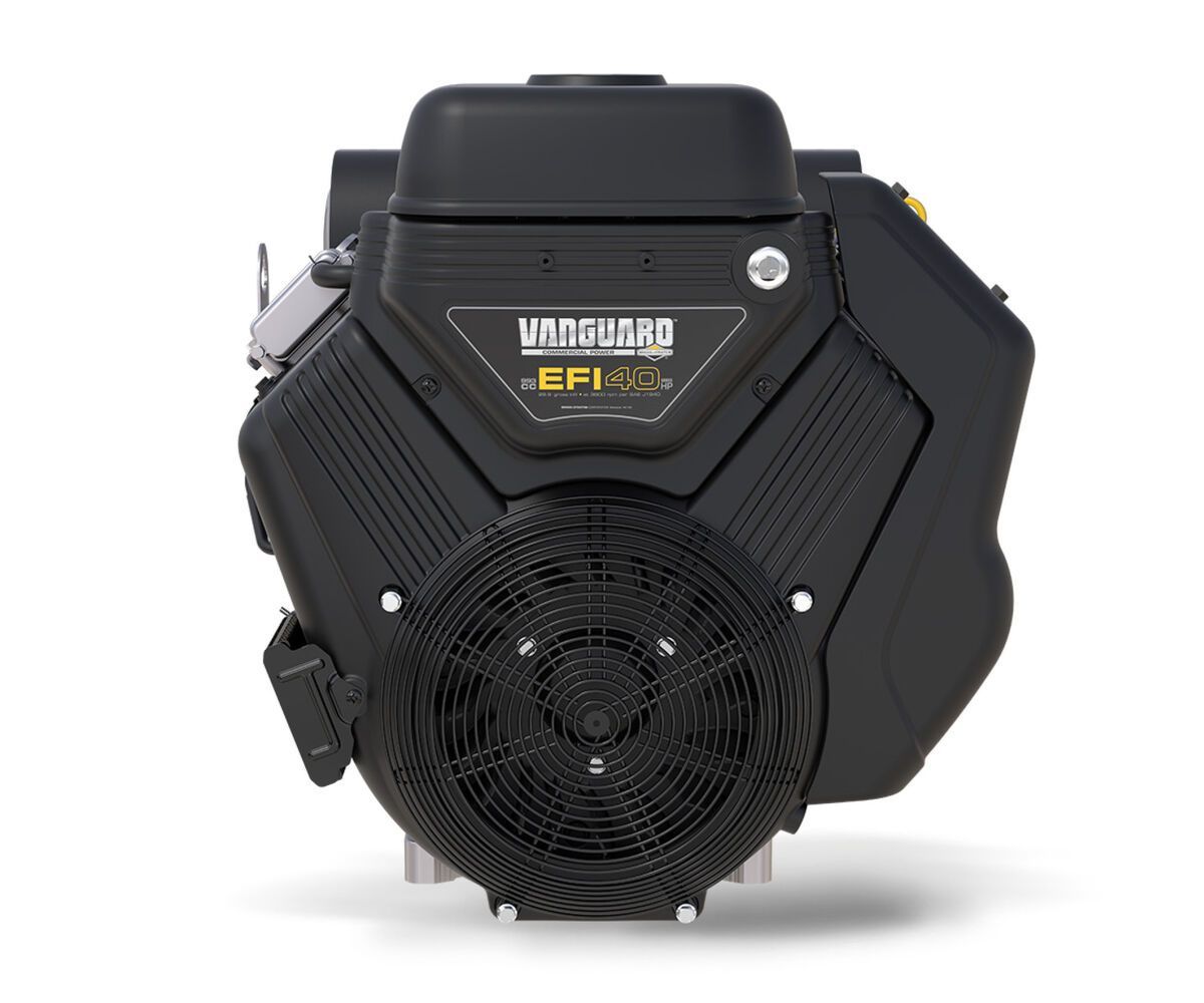 a vanguard engine with a fan attached to it
