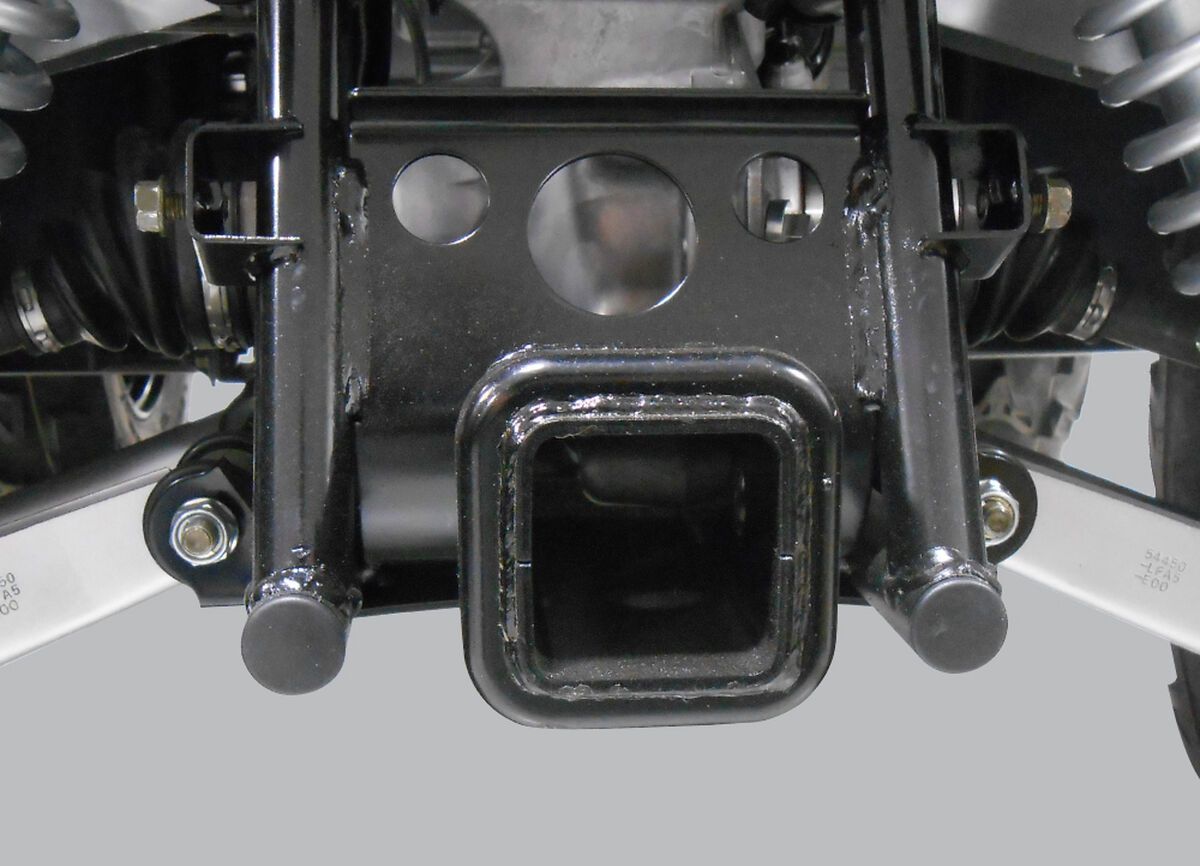 Black hitch on ATV.