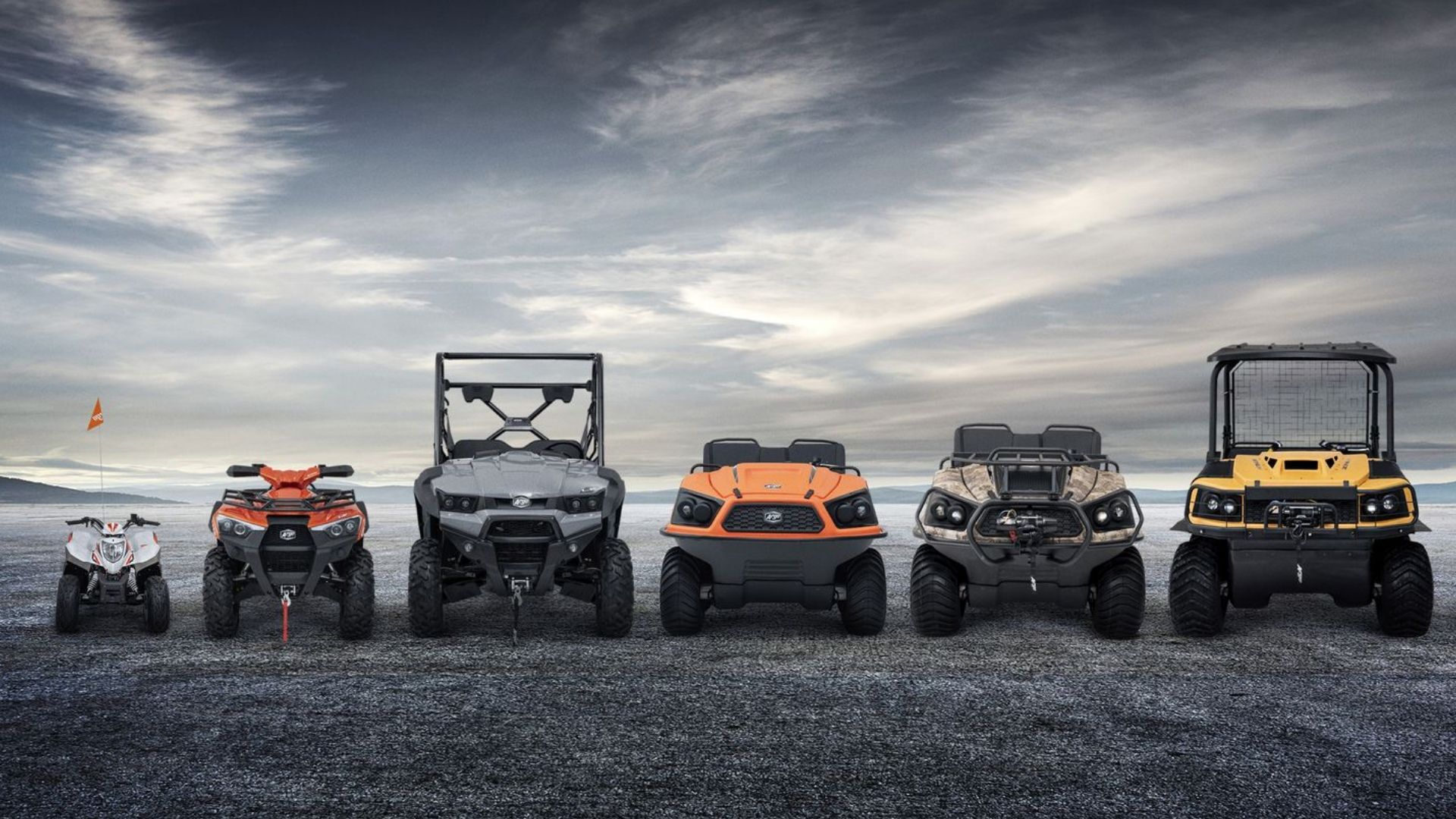 Argo 2022 line-up of vehicles. All are available at Loch Lomond Equipment Sales in Thunder Bay, ON