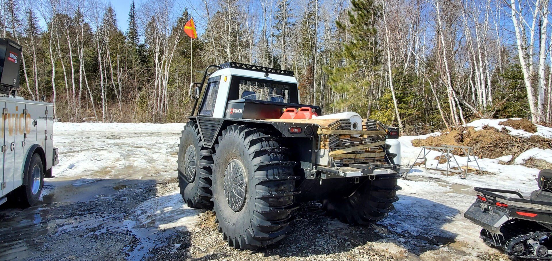 Fat Truck Pickup version loaded with lumber.