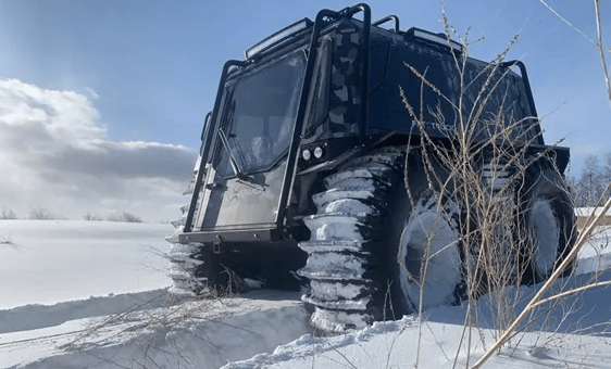Fat Truck® driven in the snow.