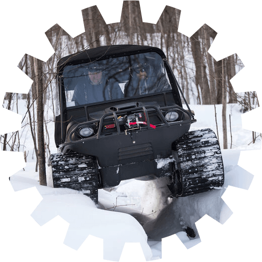 Ice Truck in a snow wheel