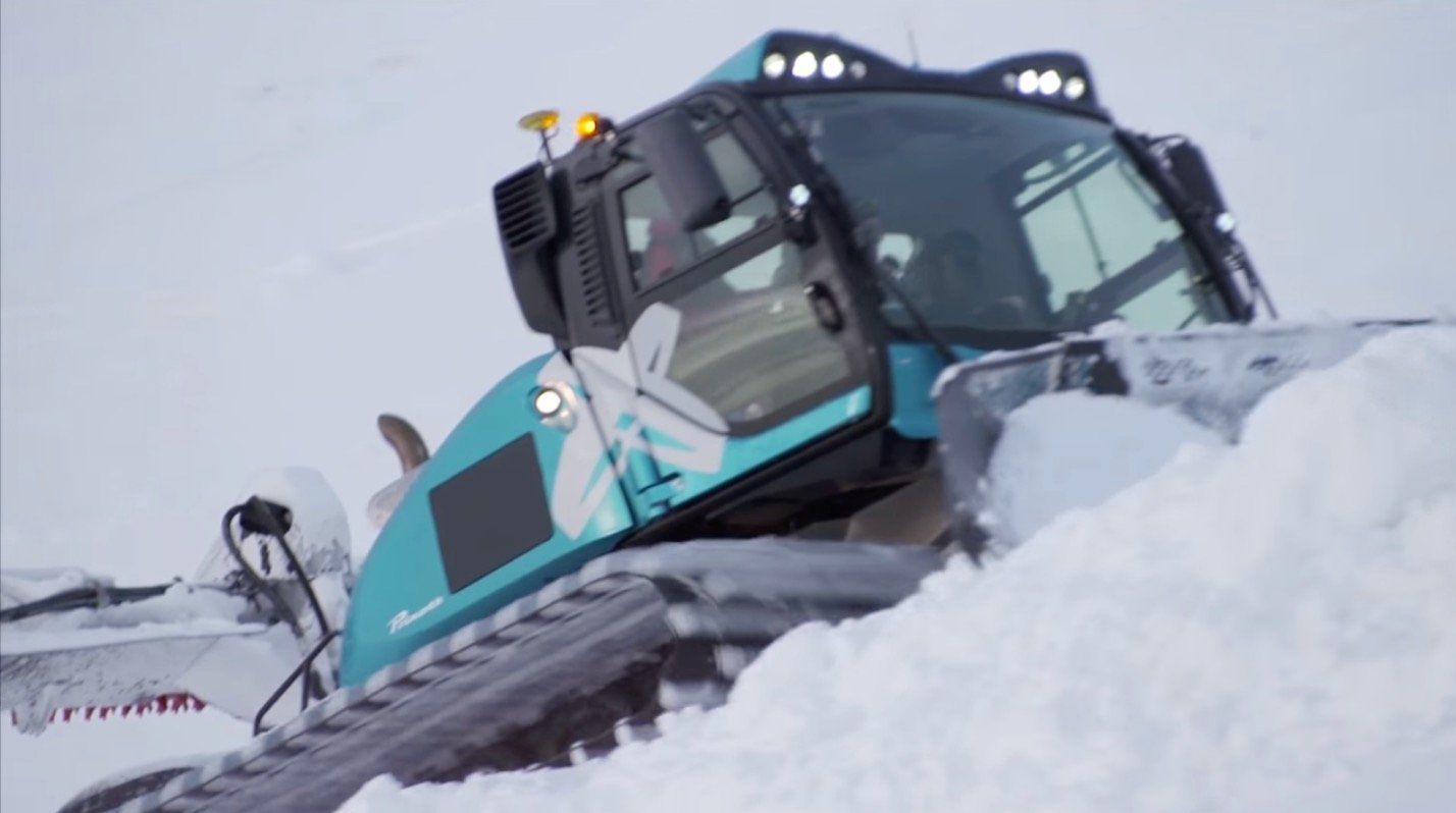 Prison Bison Alpine Ski grooming in Ontario.