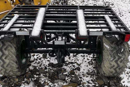 RufDiamond Heavy Duty Off-Road Trailer covered in a light dusting of snow..
