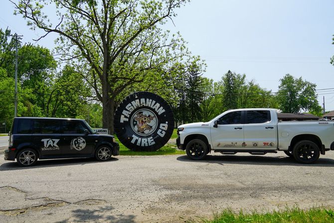 towing car