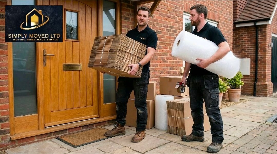 Packaging delivered and supplied by simply moved, boxes, bubble wrap, tape