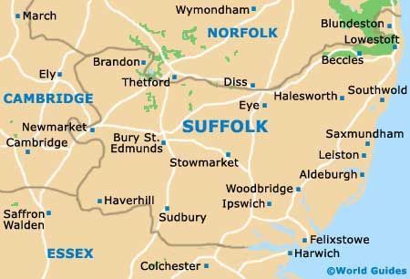 Map showing areas covered by Simply Moved, Ipswich.