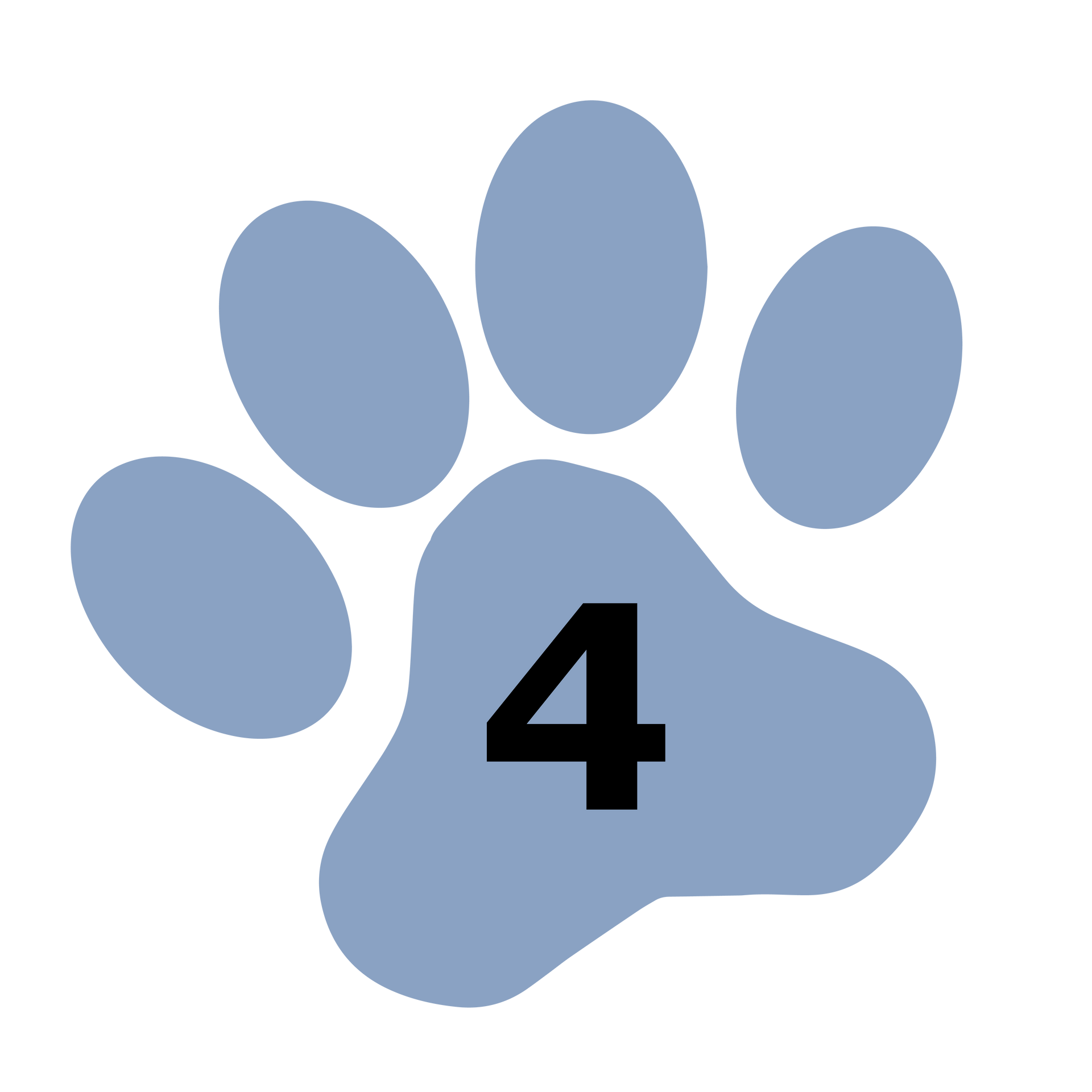 Paw Print with Number 4 | Medford, OR | Best Friends Animal Hospital Of East Medford Paw Print with Number 4 | Medford, OR | Best Friends Animal Hospital Of East Medford