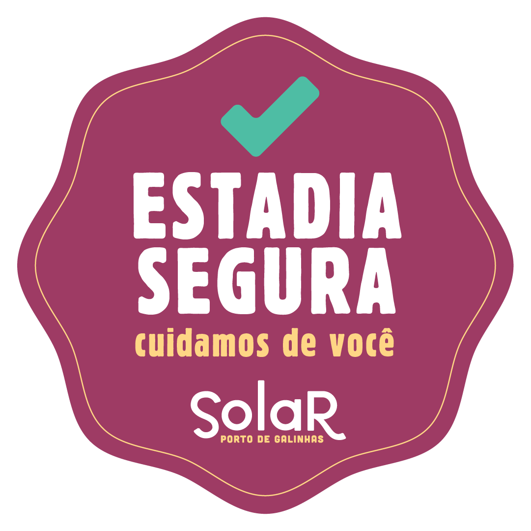 Um adesivo que diz estadia segura