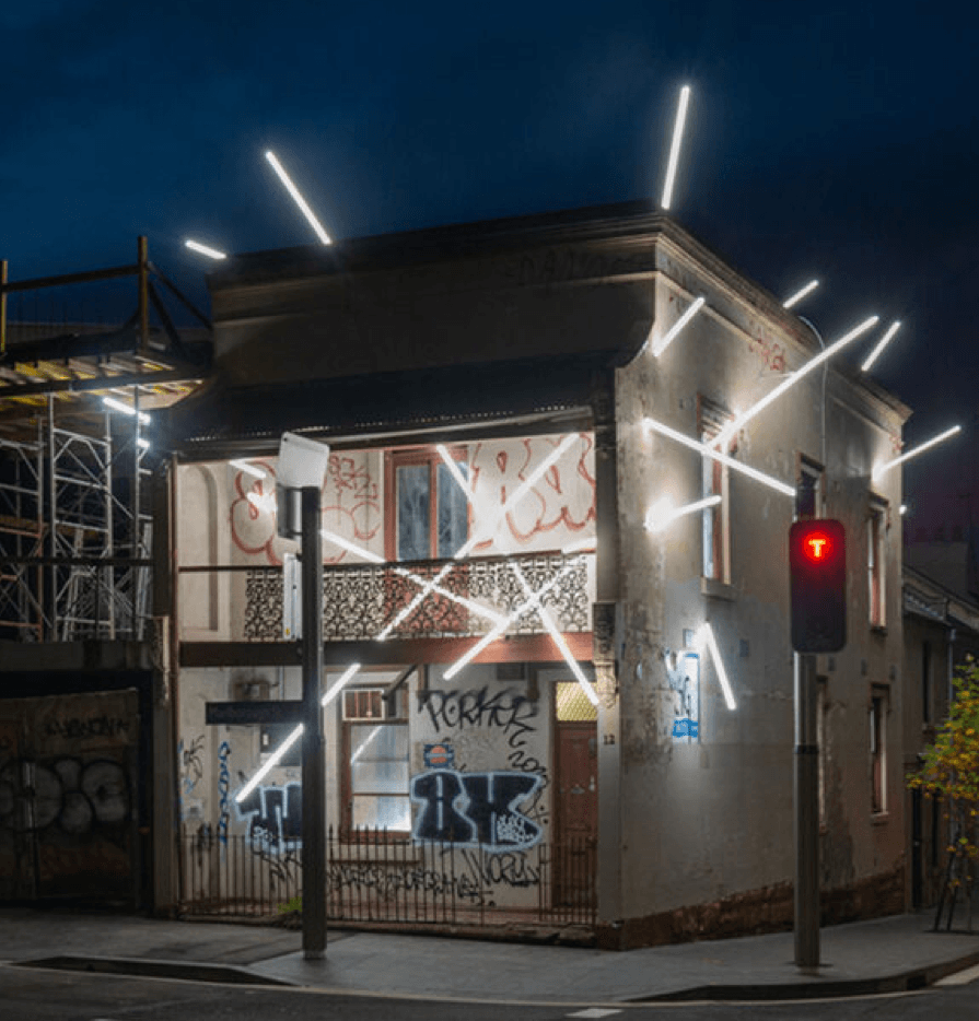 Artist Ian Strange's Public Artwork 'Intersections' featured in Sydney's Art and About 2021.