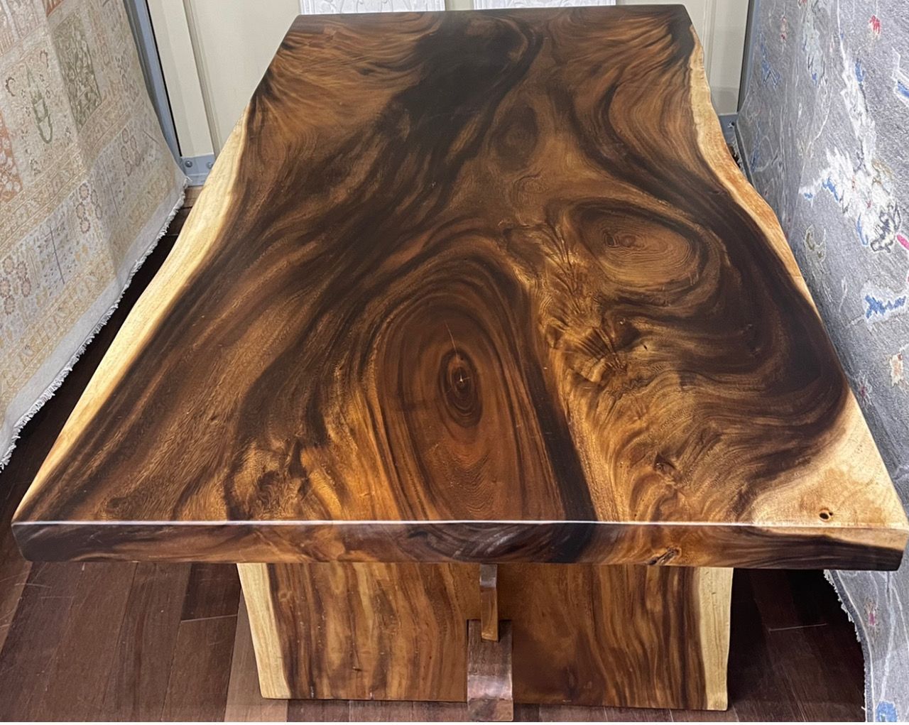 Live Edge Exotic Suar Wood Dining Table Conference Table Organic Furniture