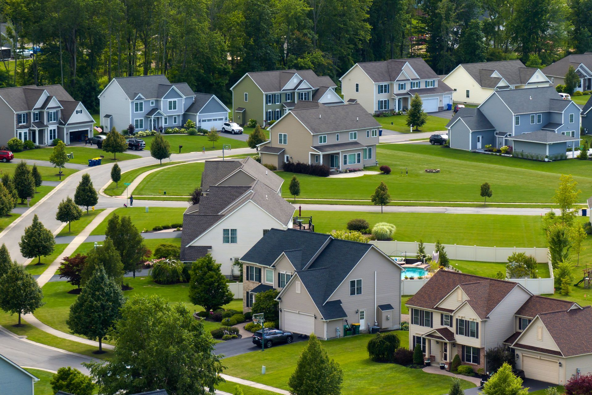 An Aerial View of A Residential Neighborhood with Lots of Houses | Neenah, WI | Ogden Plumbing