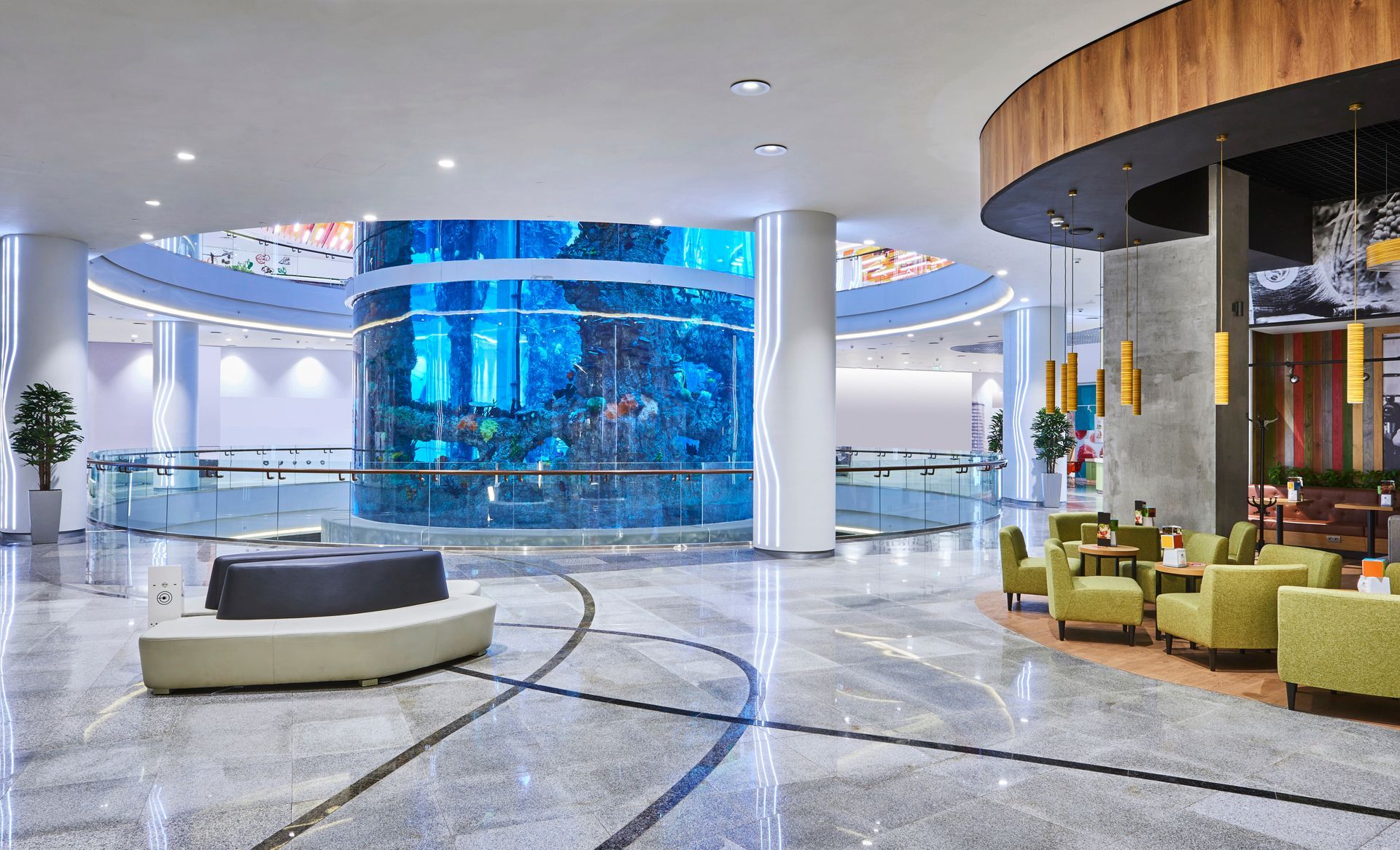 There Is a Large Aquarium in The Middle of The Lobby of A Hotel | Neenah, WI | Ogden Plumbing