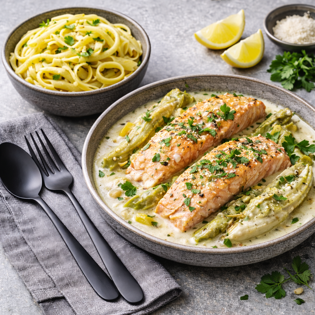 Zalm Spinazie