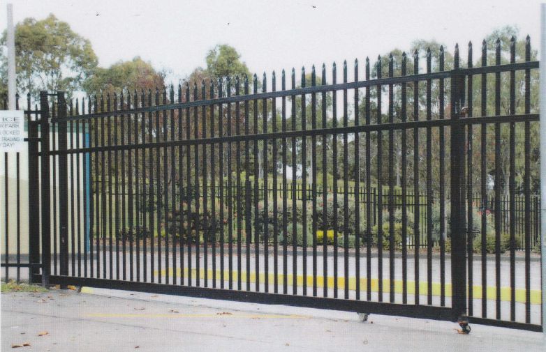 A Black Fence With a Sign That Says No Parking — Rearden Fencing Pty Ltd in Toronto, NSW