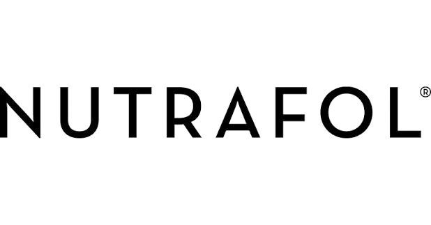 Nutrafol logo in black text on a white background