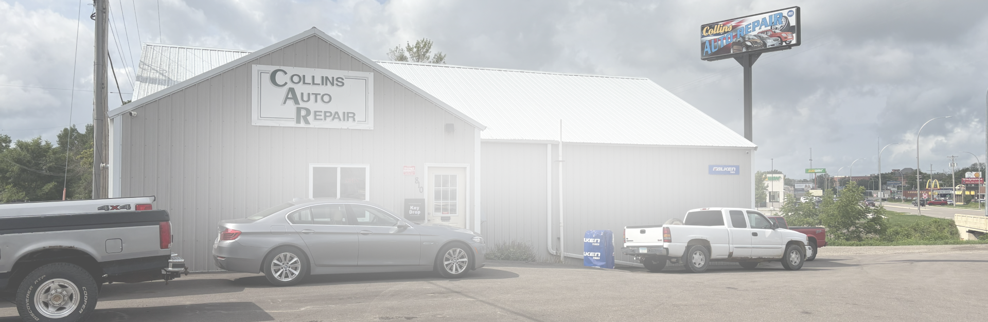 Three vehicles parked outside of our auto repair shop located in Albert Lea, MN | Collins Auto Repair