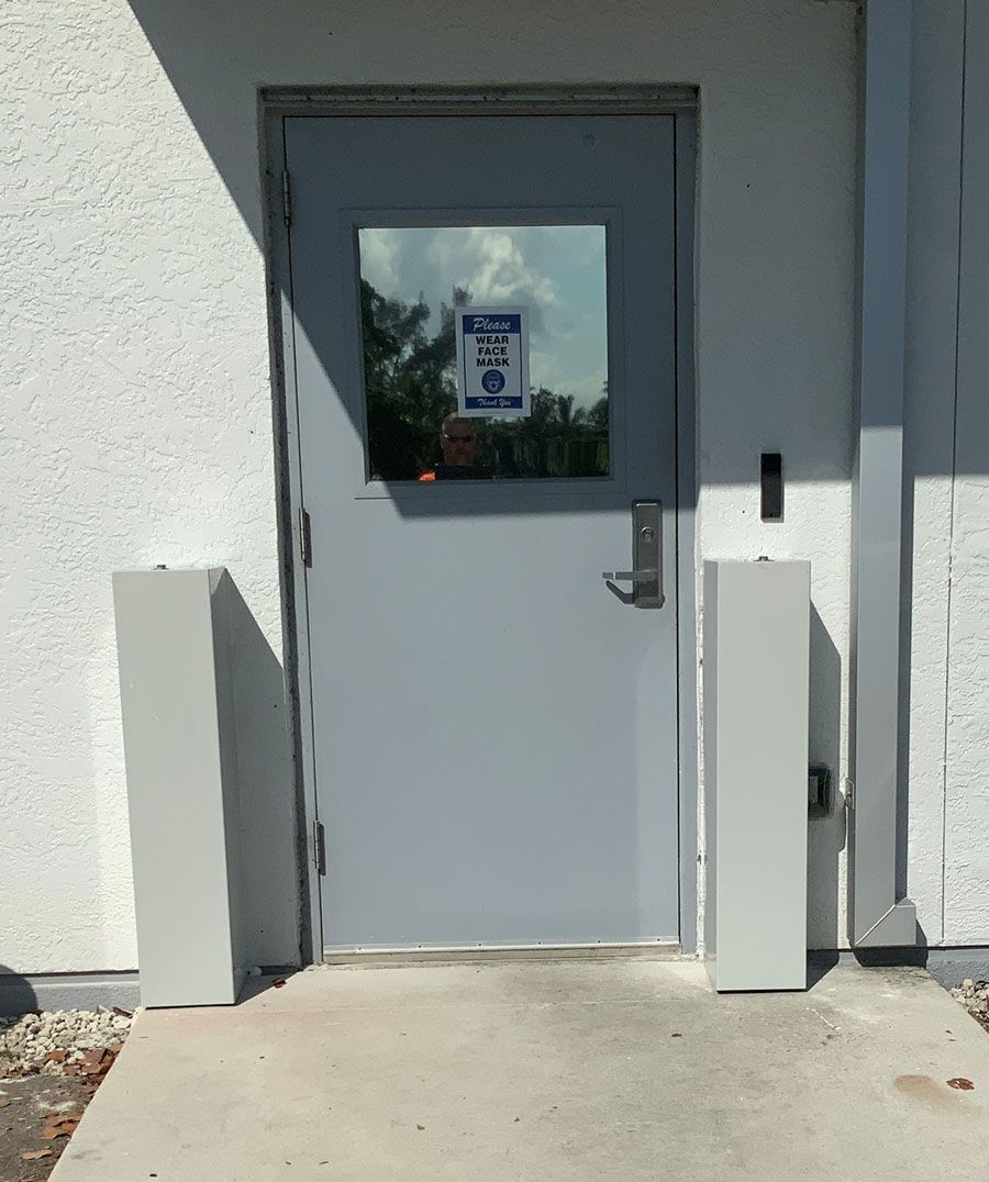 gray door