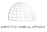 Logo: Two stylized igloos, with 