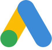 Logotipo de Google Ads con una «A» estilizada en amarillo, azul y verde